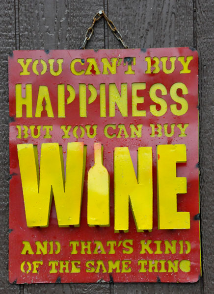 Happy Wine sign
