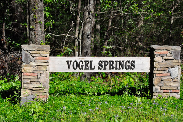 entrance To Vogel Springs neighborhood