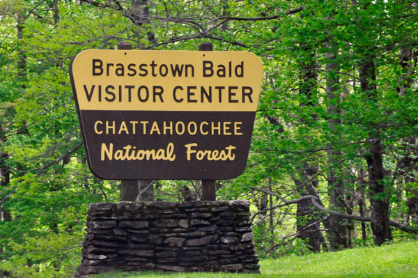 Brasstown Bald Visitor center sign