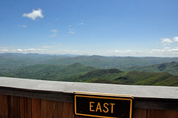 View East from the tower at Brasstown Bald