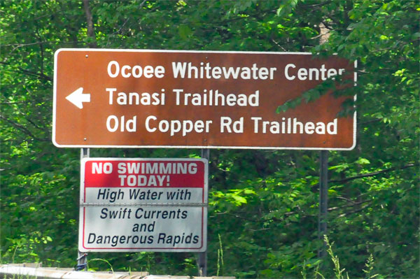 Ocoee Whitewater Center sign