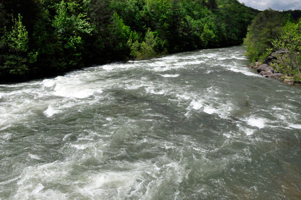 whitewater in the Ocoee River