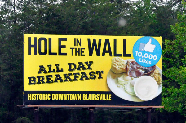 Hole In The Wall sign