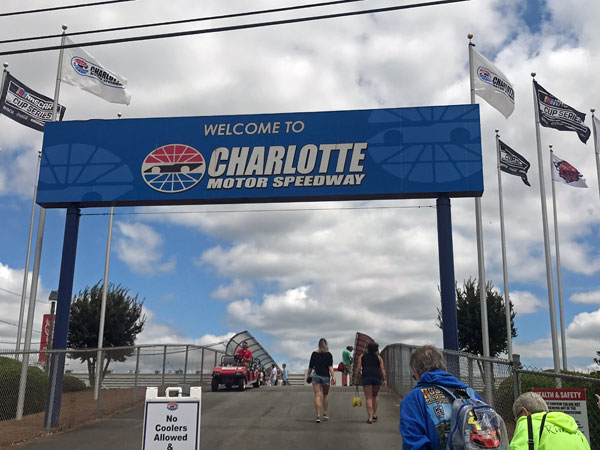 Welcome to Charlotte Motor Speedway entrance