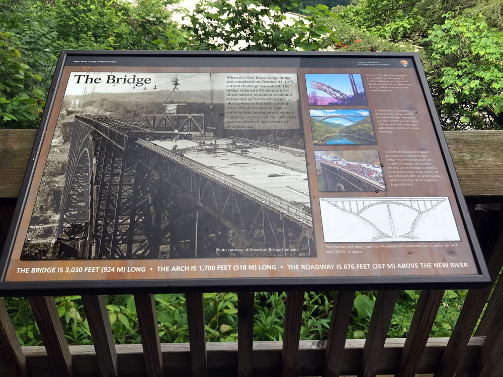 sign about building the bridge and Catwalk