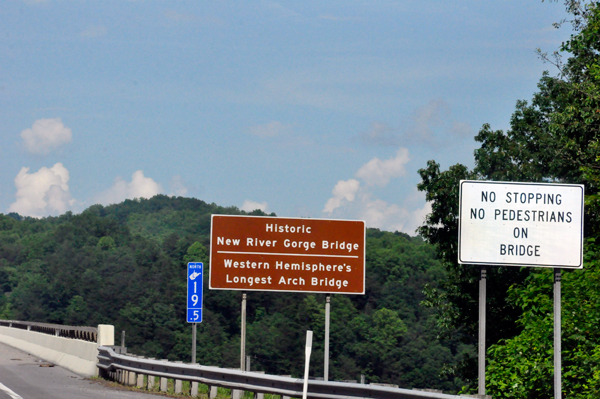 Historic New River Gorge Bridge sign