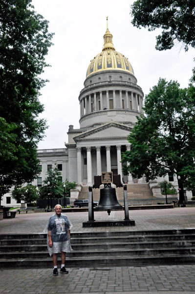 Lee Duquette in front of The WV Capitol Building
