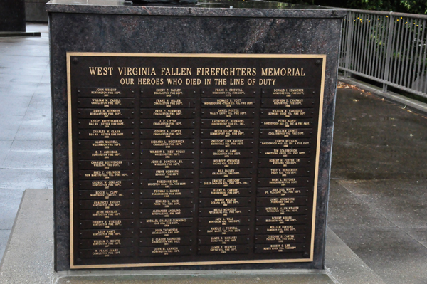 West Virginia Fallen Firefighter Memorial plaque