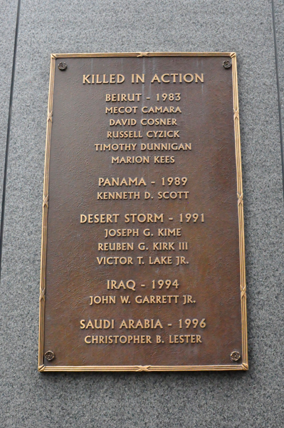 Killed in action plaque