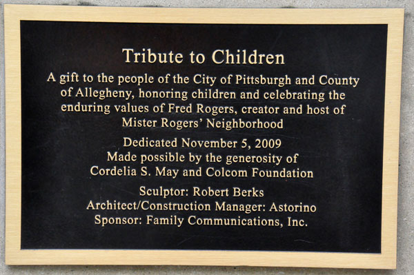 Tribute to Children plaque