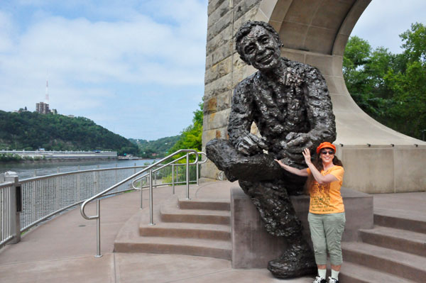 Karen Duquette at The Fred McFeely Rogers Monument