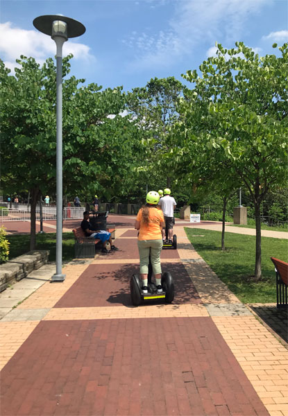 Karen Duquette on the Pittsburgh Segway tour