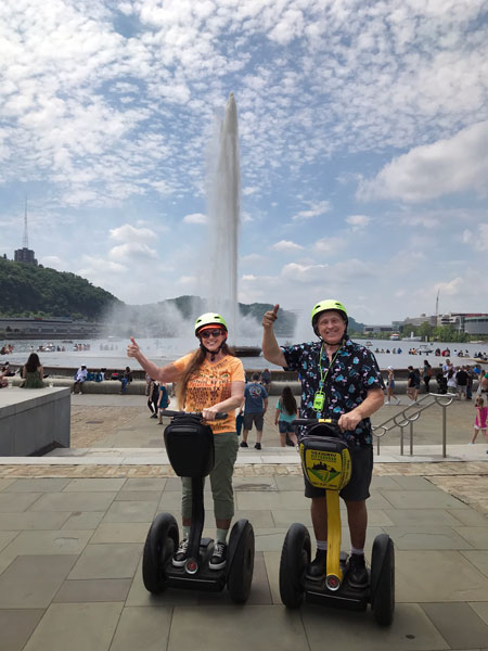 Karen Duquette on the Pittsburgh Segway tour