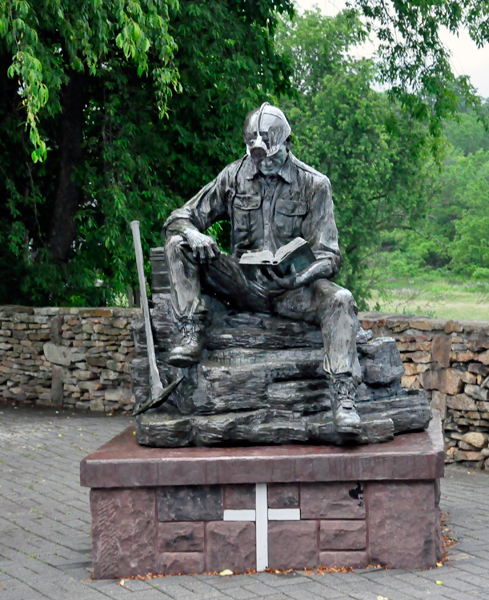 coal miner statue