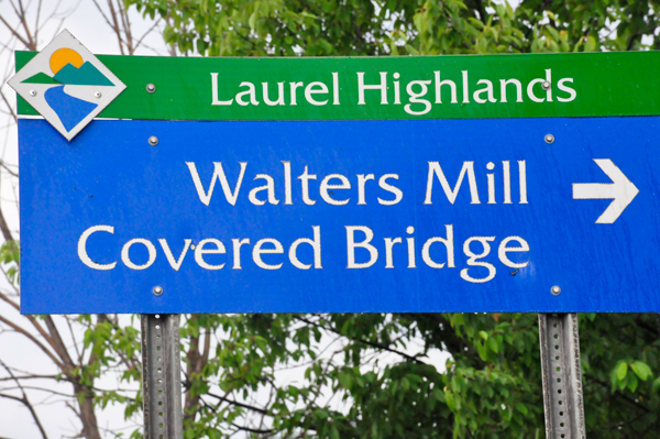 Walters Mill Covered Bridge sign