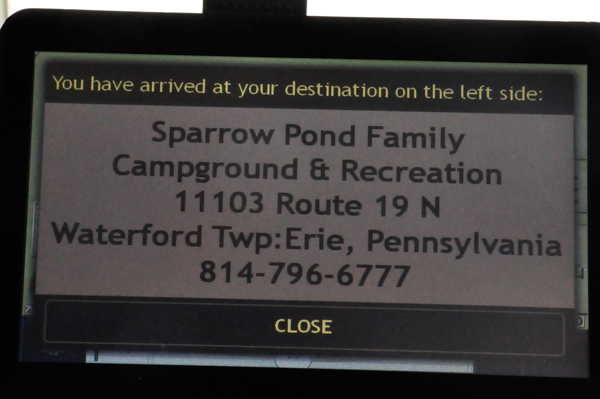 Sparrow Pond Family Campground address