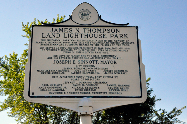 James N. Thompson Land Lighthouse Park sign