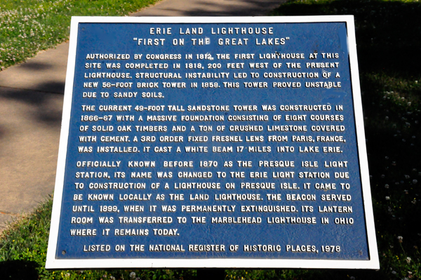 Erie Land lighthouse sign