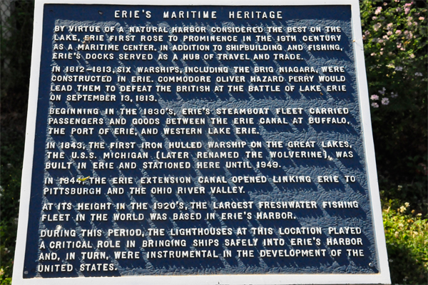 Erie's Wartime Heritage information sign
