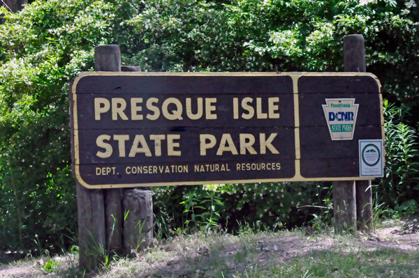 Presque Isle State Park sign
