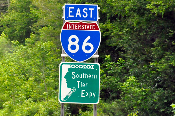 East I-86-Southern Tier Expy sign