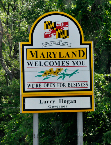 Welcome to Maryland sign