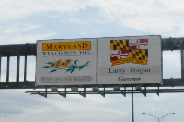Welcome to Maryland signs