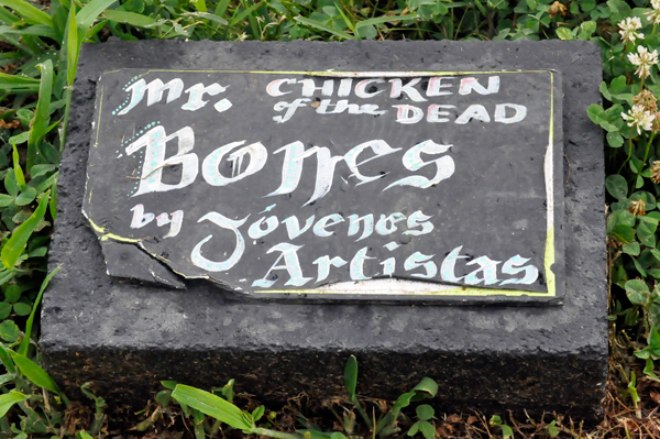 Mr Chicken of the Dead Bones plaque