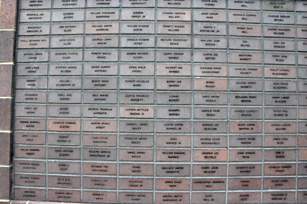 list of names on the wall