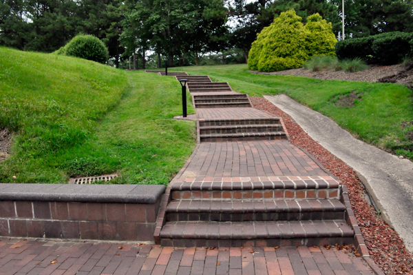 the steps back up to the Rest Stop Parking lot