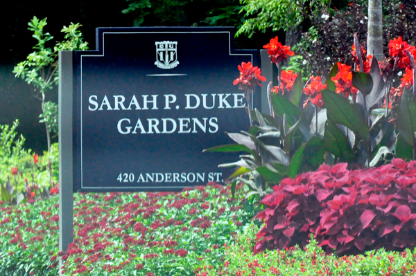 Sarah P. Duke Gardens sign