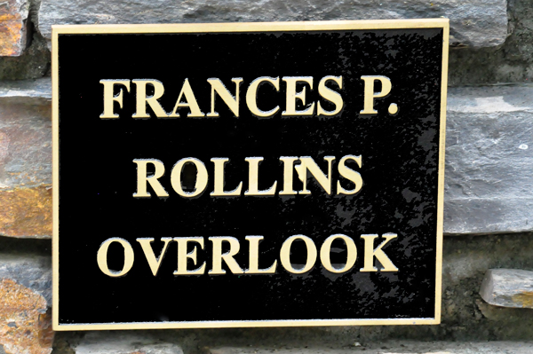 Frances P. Rollins Overlook sign