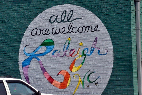 welcome to Raleigh NC mural