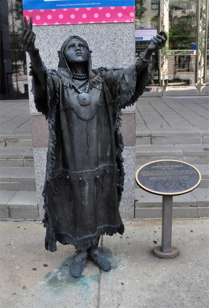 Sauratown Woman statue