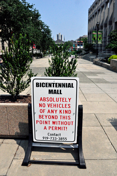 Bicentennial Mall sign