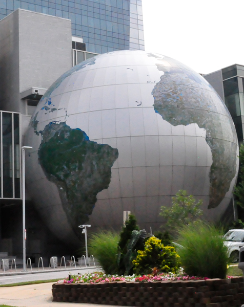 The?Daily Planet giant globe
