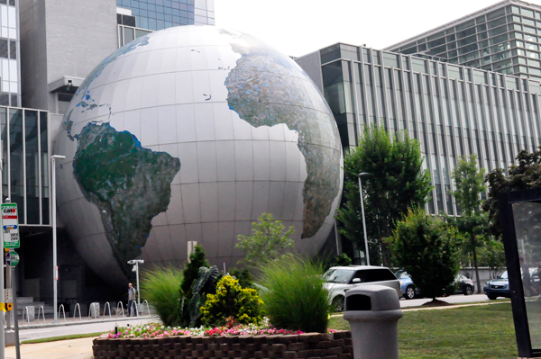 The?Daily Planet giant globe