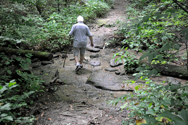 Lee Duquette on the trail to Melrose Falls