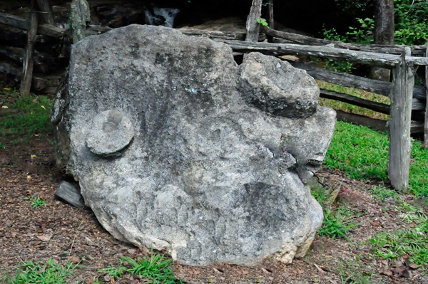 A soapstone boulder