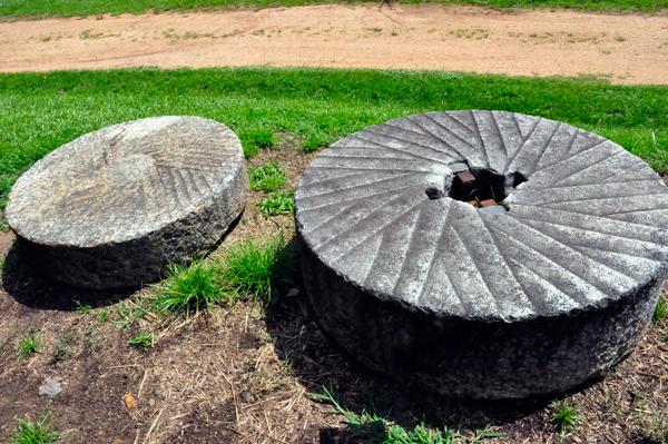 two grinding stones