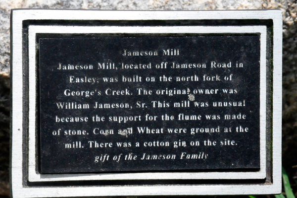 sign about Jameson Mill
