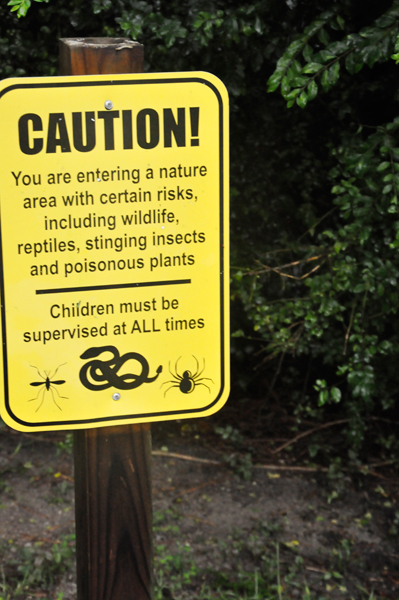 snake warning sign