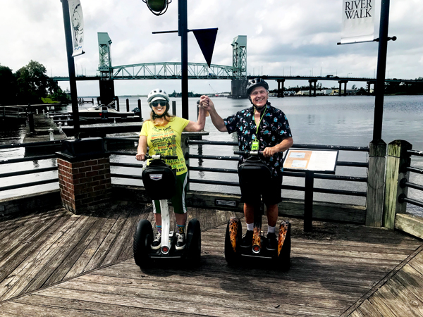 The two RV Gypsies on the Cape Fear Segway tour