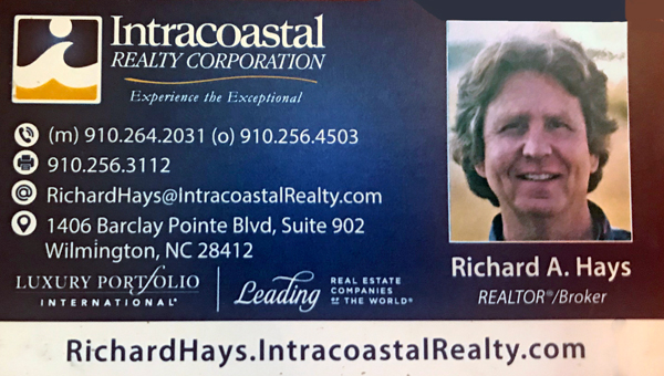 Intracoastal Realty Corporation business card