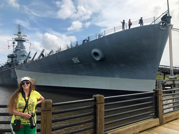 Karen Duquette at U.S.S. North Carolina Battleship