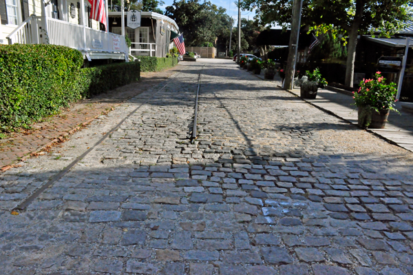 cobblestone street in Wilmington NC