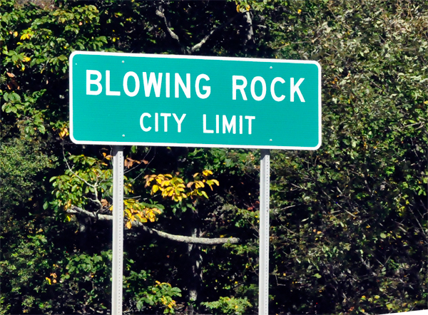 Blowing Rock sign