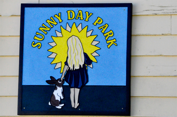 Sunny Day Park sign