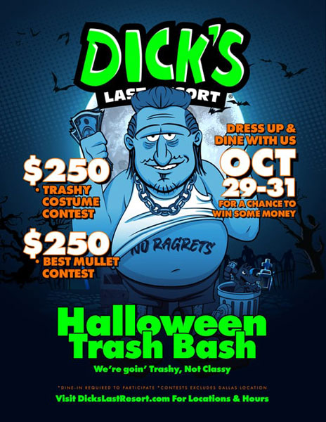 Dicks Halloween Trash Bash poster