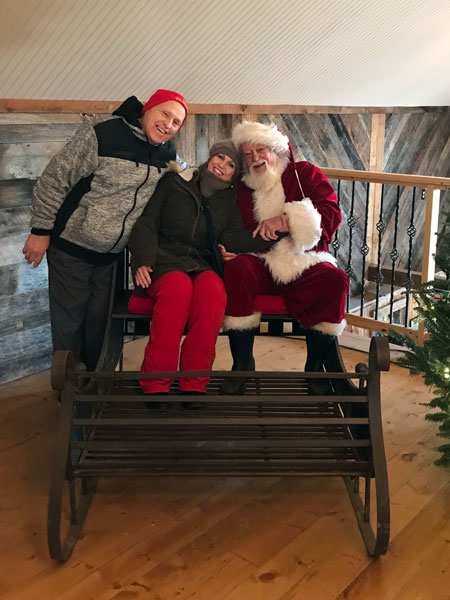 Lee and Karen Duquette with Santa